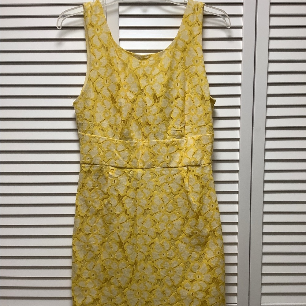 Yellow lace dress